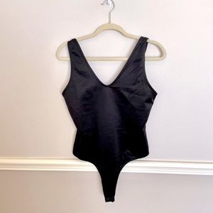 Forever 21 knotted scoop back body suit